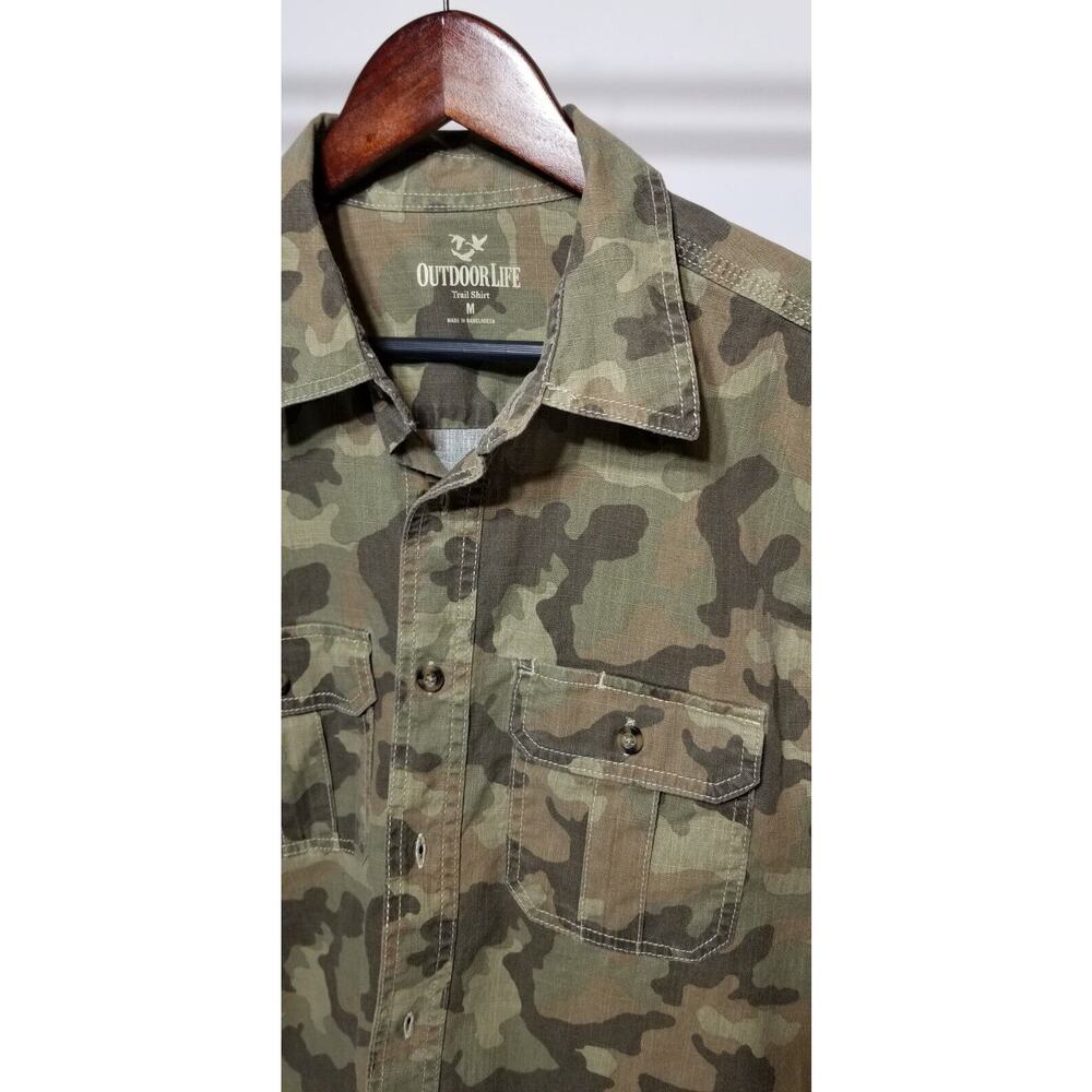Long Sleeve Button Up Camo Shirt - Medium by Outdoor Life - Picture 6 of 6